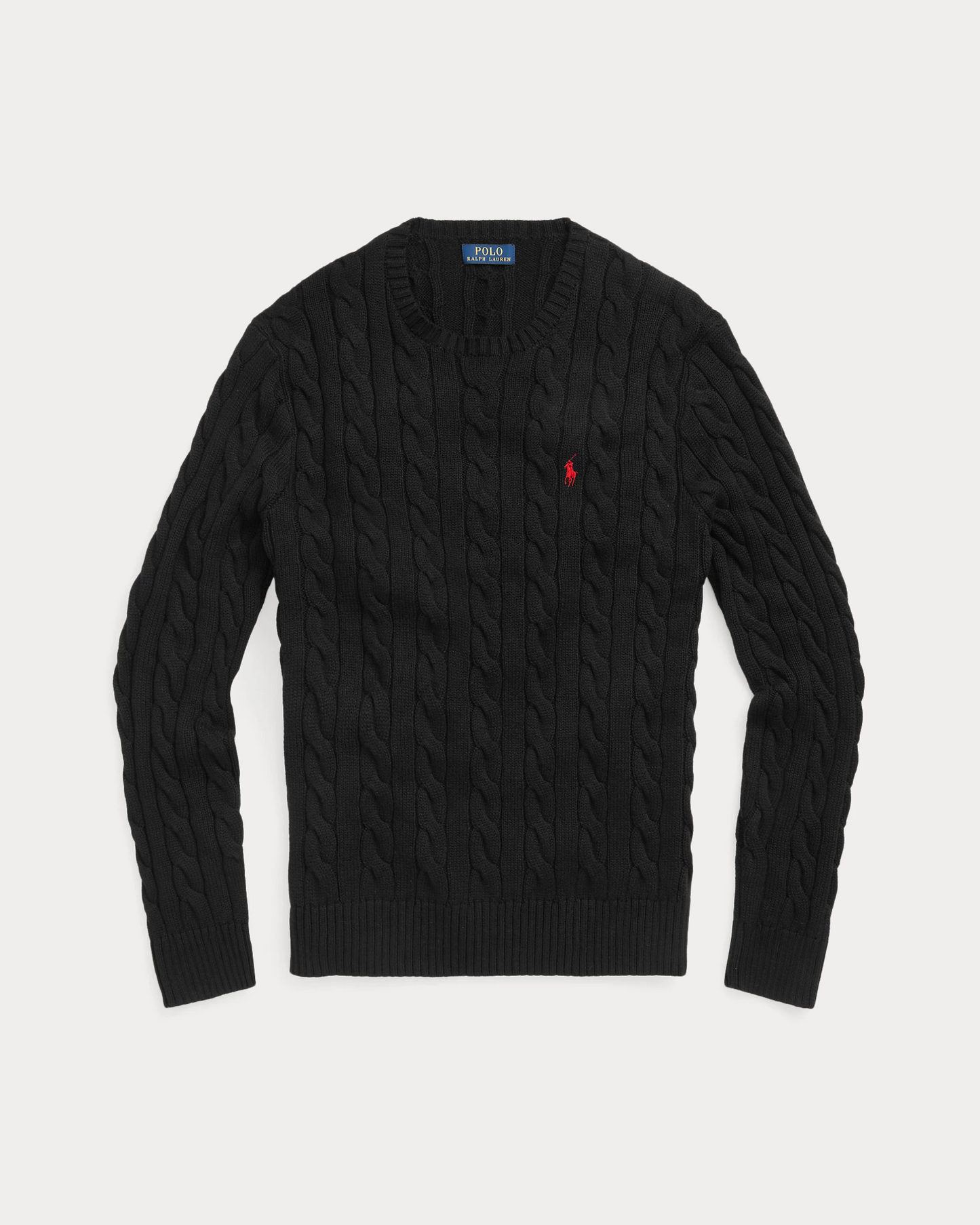 Maglione classico RL in cotone a trecce